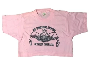 Vintage Deadstock Screen Stars Cropped T-shirt Harley Davidson Single Stitch S - Picture 1 of 5