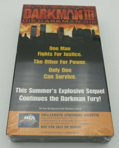 Darkman III Die Darkman Die Full Length Screening Promo VHS New Sealed 1995 - Picture 1 of 8