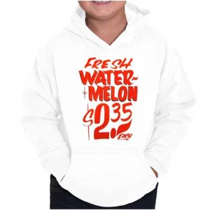 Fresh Watermelon Supermarket Food Poster Youth Hooded Sweatshirt Boy or Girl - Picture 1 of 7