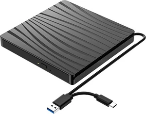 Externes DVD Laufwerk USB 3.0 & Type-C Tragbar CD Brenner Optical Drive C1020 - Bild 1 von 6