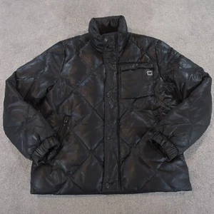 G-Star Puffer Jacket Mens XL Black Aspen Duck Down Feather Filled Bomber Coat - Picture 1 of 12