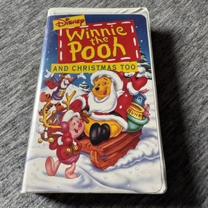 WINNIE THE POOH AND CHRISTMAS TOO (VHS 2853) CLAMSHELL 🔥 Children’s Movie Show - Picture 1 of 3