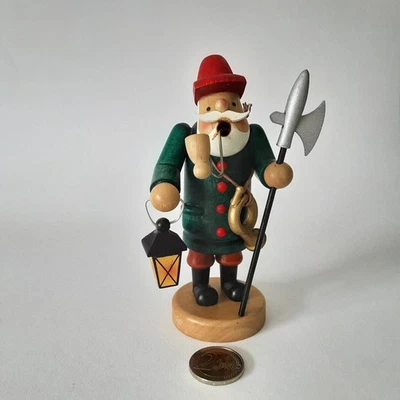 Expertic Erzgebirge Holz Räuchermann/Räuchermännchen Nachtwächter H = ca. 14 cm  - Bild 1 von 4