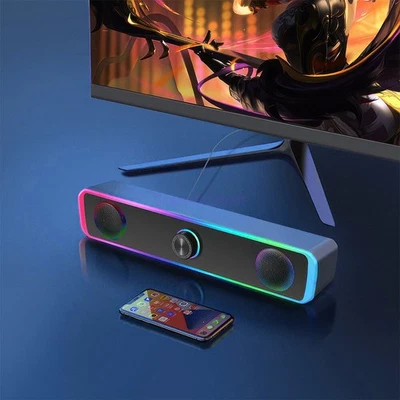 Wired USB /Bluetooth 5.0 Computer Stereo Laptop Speakers for Desktop PC HOT - Image 1 of 4