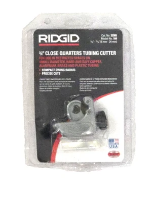 RIDGID 32985 #104 Cortador de tubos de cuartos cerrados de 3/16" a 15/16" Cortador de tubos EE. UU. Foto 1 de 3