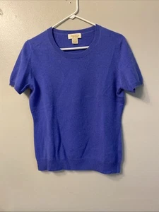 Peck & Peck Luxury 100% Cashmere Sweater Lilac Boat Neck Size L Short sleeve - Picture 1 of 1