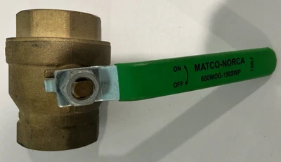 MATCO-NORCA 759LF 2" I.P.S. Brass Ball Valve 600Wog New Free SHIPPING - Image 1 of 3