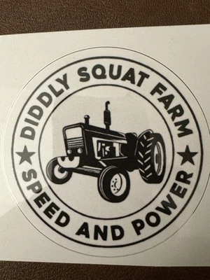 DIDDLY SQUAT FARM LICENSED STICKER “SPEED AND POWER” CLARKSONS FARM 70 X 70mm - Image 1 of 2
