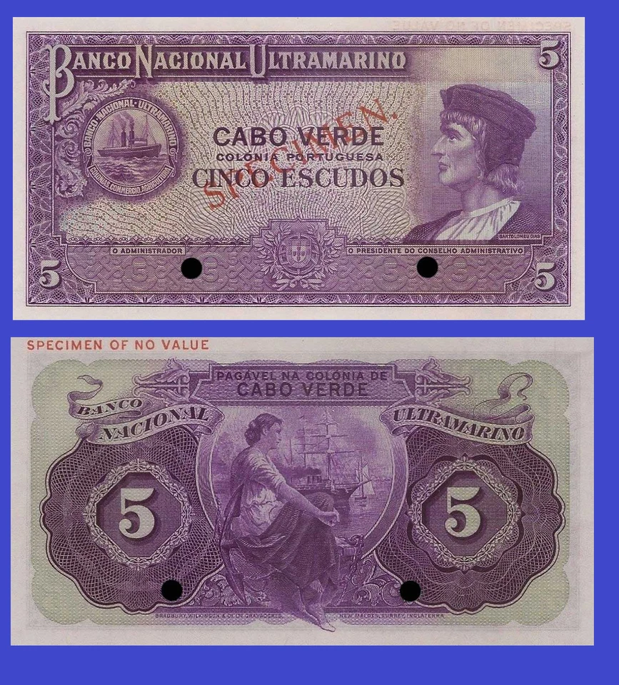 Muestra CABO VERDE 5 ecsudo 1945 - Copia Foto 1 de 1