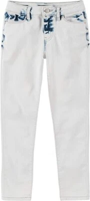 Calvin Klein Girls' Ultimate Skinny Fit Stretch Denim Jeans, Bleachout, 12 - Image 1 of 4