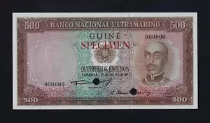 Portugal Guinea 500 Escudos 1971 P-46s SPECIMEN color trial GEM UNC - Picture 1 of 2