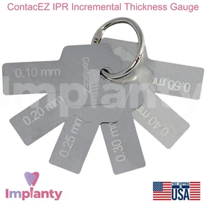 Medidor de odontología de acero inoxidable reutilizable de espesor incremental IPR dental - Imagen 1 de 3