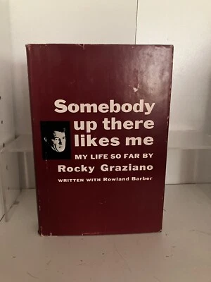 Somebody Up There Likes Me by Rocky Graziano Rowland Barber  HB 1955 VTG - Image 1 of 4
