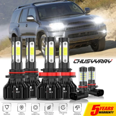 Faro LED alto y bajo + faros antiniebla para Toyota 4Runner 2006 2007 2008 2009 Foto 1 de 4