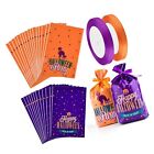 Coopay 100 Pieces Halloween Treat Bags Plastic Candy Bags Trick or Treat Bags...