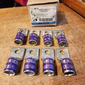 OPEN BOX OF 8 THOMAS & BETTS 54112 Compression Lug 3/8" 1 Hole Connector 4/0 AWG - Picture 1 of 3