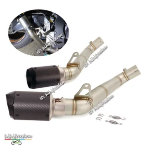 Silenciador de carbono deslizable 61 mm tubo de escape de enlace medio para Honda CBR1000RR 2008-2016 - Imagen 1 de 14