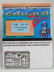 EDUARD ZOOM Republic P-47 Thunderbolt Placards 1/48  FE197  Photo-Etch - Picture 1 of 1
