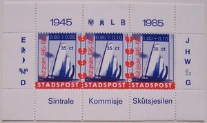 Stadspost Leeuwarden 1985 - Blok Skûtsjesilen met opdruk 35 ct - Picture 1 of 1