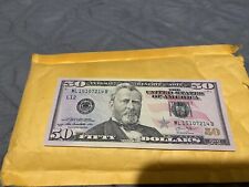 2013 $50 US Dollar FRN Bank Note MD 62044062 B Two Digit Bookend