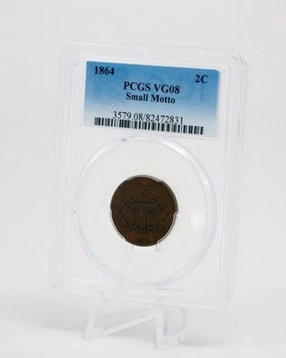 1864 Small Motto 2 Cent PCGS VG08 - Image 1 of 4