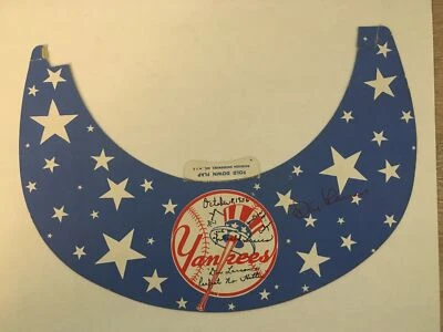 1956 World Series Don Larsen Signed Visor New York Yankees Perfect Game-PSA/DNA - Image 1 of 4