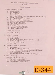 DeVlieg D-5, System Control, Description Maintenance Programming Manual - Picture 1 of 2