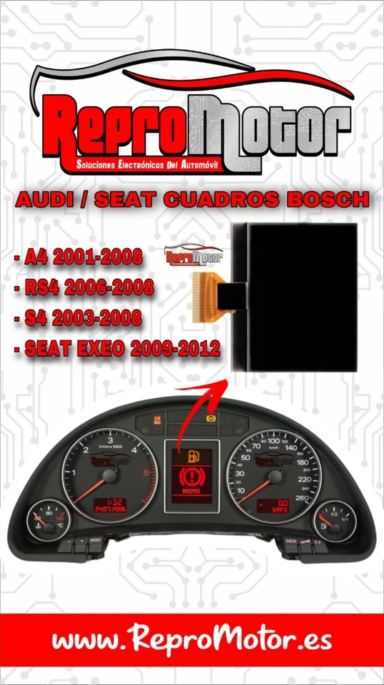 PANTALLA DISPLAY LCD PARA AUDI A4 Y SEAT EXEO - Immagine 1 di 1