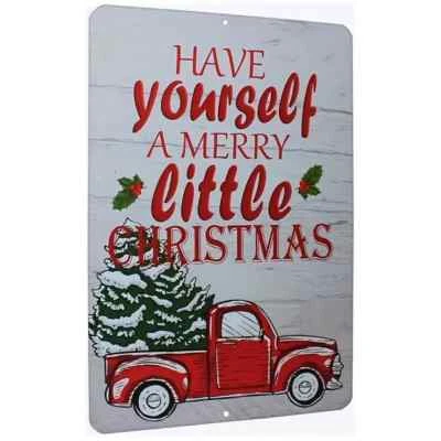 Have Yourself a Merry Little CHRISTMAS  12 x 8 inch Metal Sign - Image 1 of 3