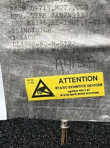 MOTOROLA JAN2N3330 4 PIN GOLD MIL-SPEC TRANSISTOR - Picture 1 of 4