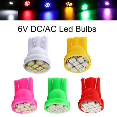 100Pcs DC AC 6V 6.3V T10 W5W 2825 158 192 168 194 Pinball LED Wedge Light bulbs - Image 1 of 4