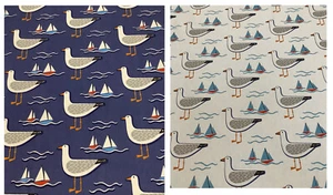 Fryetts GULL Seagull/Seaside Cotton Fabric.Upholstery/Curtains/Crafts/Cushions - Picture 1 of 4