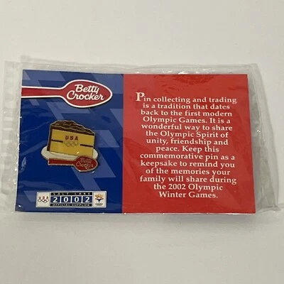 Betty Crocker Lapel Pin Cake Slice - Salt Lake 2002 Olympic Games Commemorative - Image 1 of 3