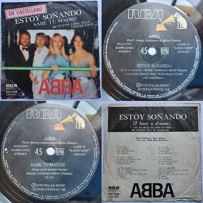 ABBA I HAVE A DREAM (SUNG IN SPANISH) 1979 UNIQ CVR RARE ARGENTINA PRESS - Image 1 of 4