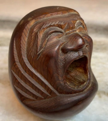 Muñeca Daruma Antigua Japonesa Japón Madera Fina Calidad/BUDISMO Detallado Foto 1 de 4