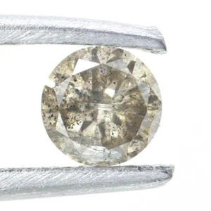 Diamante pulido natural redondo de 0,09 quilates elegante marrón claro I2 diamante claro - Imagen 1 de 11