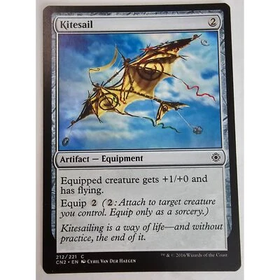 MTG Magic The Gathering Kitesail Artifact Equipment Card Conspiracy Take The Cro - Image 1 of 2