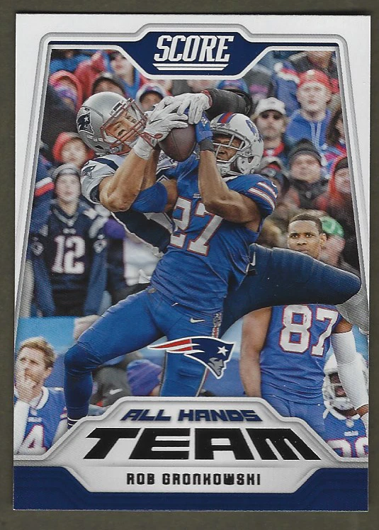 2018 Score Football All-Hands Team #13 Rob Gronkowski New England Patriots - Image 1 of 2