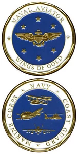 "Moneda de desafío ""Alas de oro"" 2265" de las Fuerzas Armadas de los Estados Unidos/Aviador naval - Imagen 1 de 1