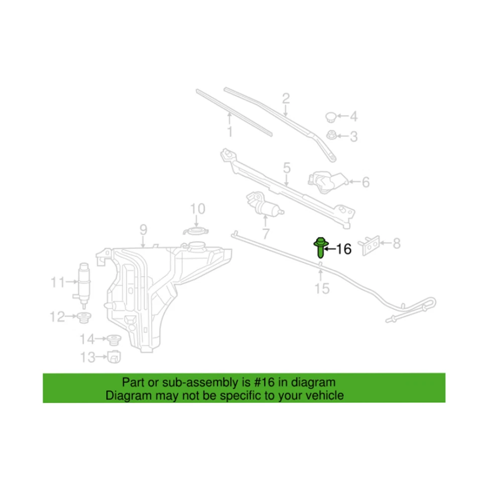 Genuine OEM Mopar Windshield Washer Nozzle for Dodge Challenger 2016-2021 - Image 1 of 1