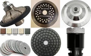 1-1/4" Ogee Bullnose Profiler stone marble 5" polish pad ceramic blade core bit - Picture 1 of 13