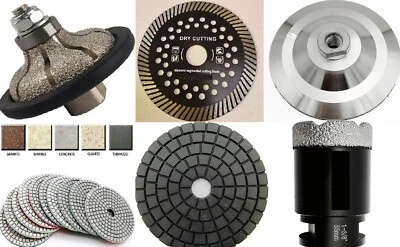 1-1/4" Ogee Bullnose Profiler stone marble 5" polish pad ceramic blade core bit - Image 1 of 4