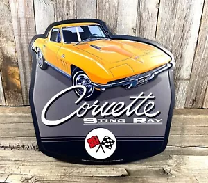 Chevrolet Chevy Corvette Stingray 12" Metal Tin Sign Vintage Garage Man Cave New - Picture 1 of 3