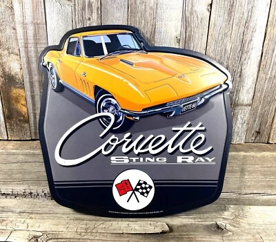 Chevrolet Chevy Corvette Stingray 12" Metal Tin Sign Vintage Garage Man Cave New - Image 1 of 3