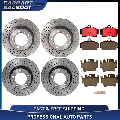 Rotores de freno de disco delanteros y traseros Brembo pastillas de freno para Porsche Boxster 2000-2004 Foto 1 de 4
