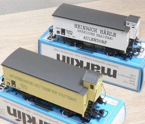 2x Märklin Bierwagen Aktienbrauerei Rettenmeyer Heinrich Härle / Neuwertig - Bild 1 von 3