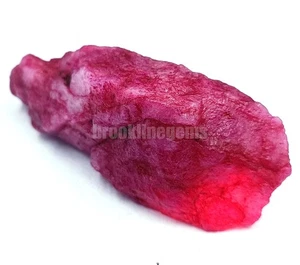 Piedra preciosa suelta rosa áspera rubí natural teñida con certificación EGL 67,30 quilates 5NSE - Imagen 1 de 8