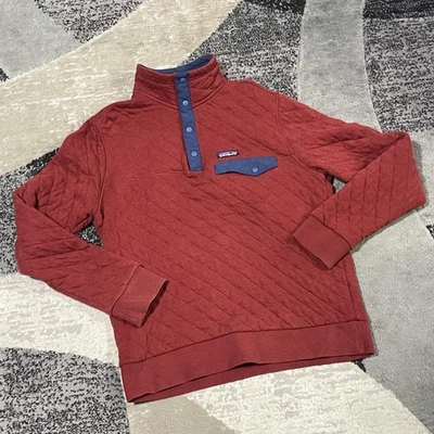 Suéter Patagonia Algodón Orgánico Edredón Snap-T Para Hombres Mediano Rojo Senderismo Foto 1 de 4