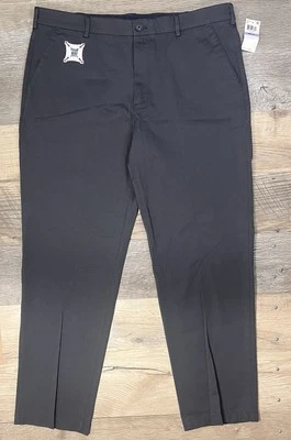 IZOD Sportflex Max Straight Fit Pants Men's 38W 32L Gray Flat Front Chinos NWT - Image 1 of 4