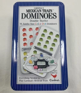 Único Cadinals Dominó Mexicano Doble Doce 91 Tamaño Jumbo con Instrucciones - Imagen 1 de 3